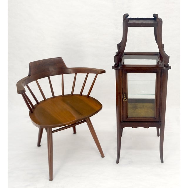 Victorian c1900s 360 Degree Center Vitrine Display Cabinet Showcase Clean! For Sale - Image 13 of 18