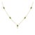 Dainty Peridot Layering Necklace | Green Gemstone Floating Charm Chain Necklace | August Birthstone Jewelry For Sale