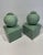 Blue Celedon Ceramic Vases or Bookends in the Style of Serena & Lily - a Pair For Sale - Image 8 of 11