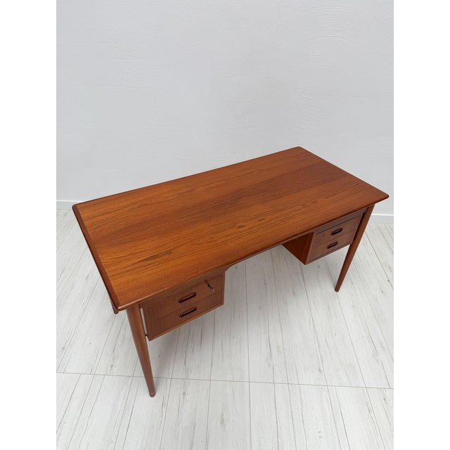 Brown Mid-Century Danish Teak Writing Desk, 1960s For Sale - Image 8 of 13