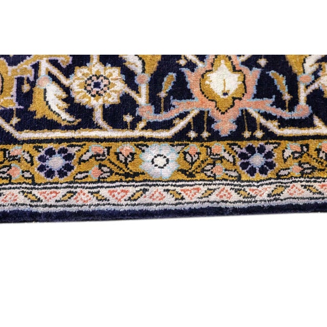 1970s Vintage Persian Qum Rug 3'6'' x 6' For Sale - Image 9 of 12