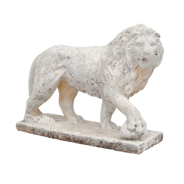 French Art Deco Period Lion Sculptures For Sale - Image 4 of 9