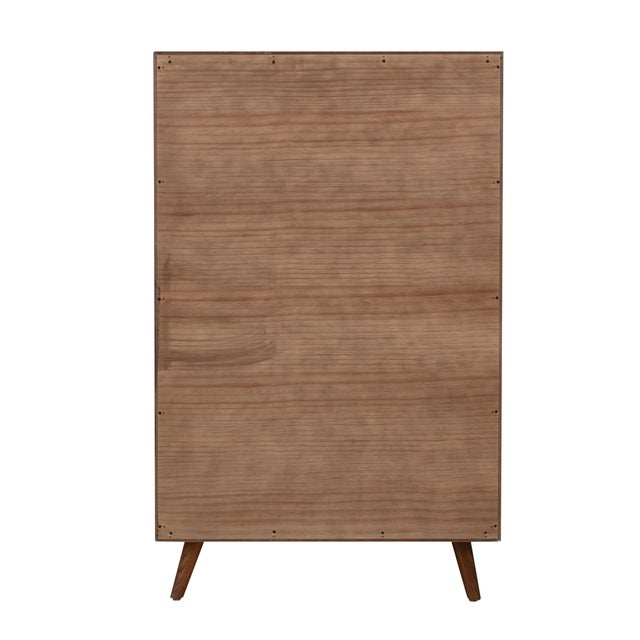 Emery Walnut 5 Drawer Chest For Sale In Los Angeles - Image 6 of 9
