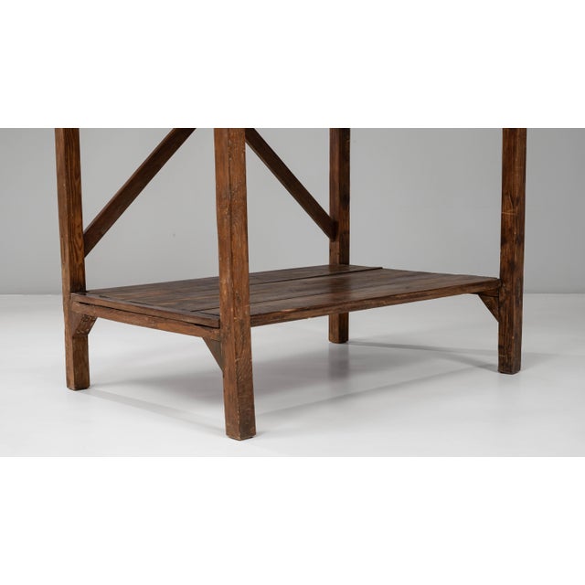 1920s French Wooden X Frame Shelf For Sale In Greensboro - Image 6 of 18