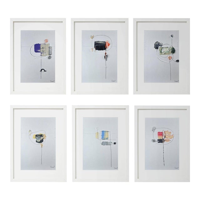 2020s Neutral Colors Palette Organic Modern Botanical Flower Original Oil Painting / Contemporary Herbarium / Earth Tones / Abstract Figurative For Sale - Image 5 of 5