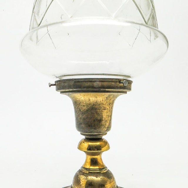 Industrial Vintage Pendant Lamp in Brass, 1930s For Sale - Image 3 of 8