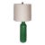 1960s Italian Bitossi Green Glazed Lamp With Shade For Sale