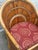 Brown Vintage Split Bamboo Armchair With Cushion For Sale - Image 8 of 12