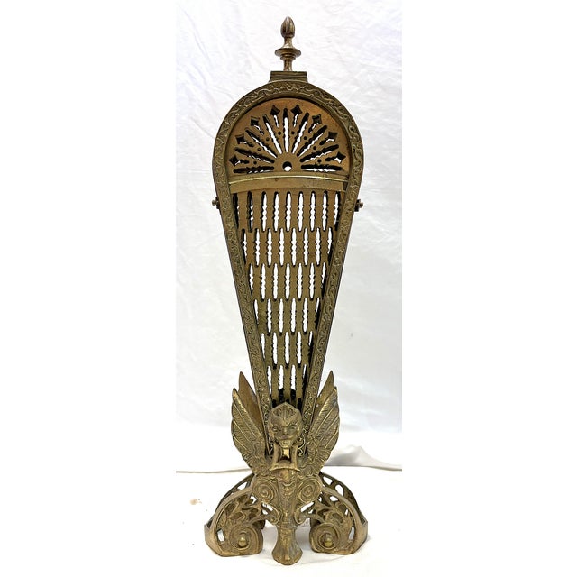 Vintage 1950's Art Deco Peacock Fireplace Screen For Sale - Image 15 of 18