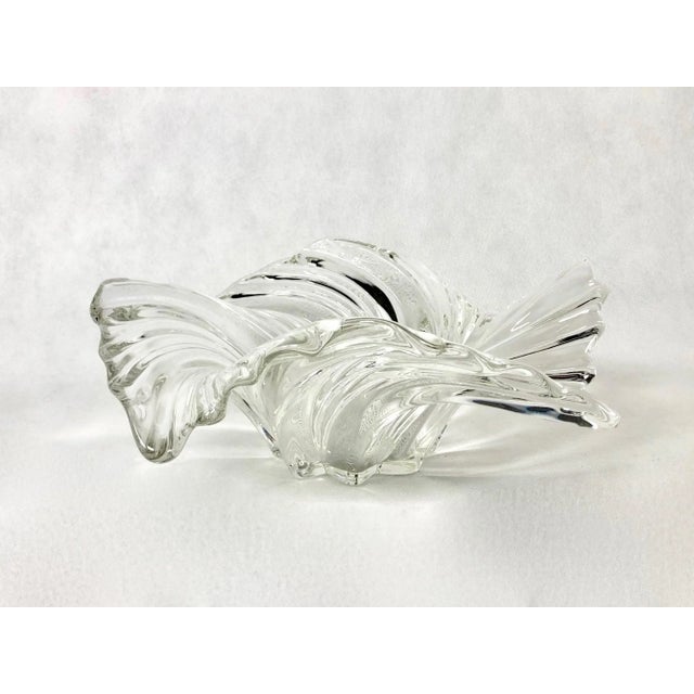 Large German Swirling Comet Crystal Glass Serving Bowl from Mikasa, 1980s For Sale - Image 4 of 8