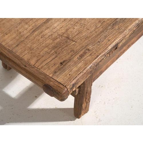 Rustic Antique Chinese Qing Dynasty Kang Table in Pine For Sale - Image 3 of 11