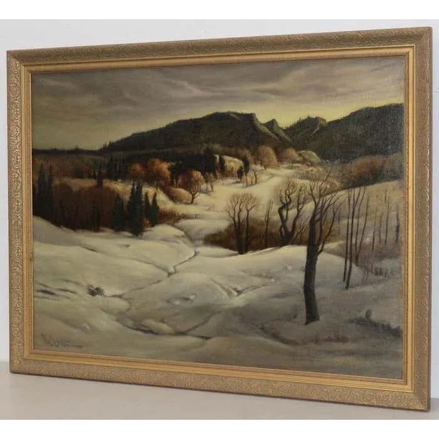Paul Laurtiz Winter Landscape For Sale - Image 4 of 8