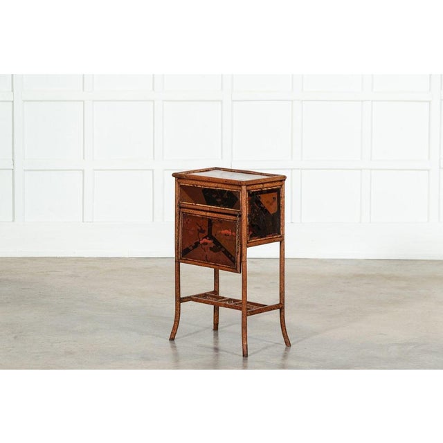 19th Century French Bamboo & Lacquer Work Table, 1870s For Sale - Image 11 of 18