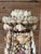 Off-white Vintage Handcrafted Coastal Seashell Encrusted Plaster Obelisk Candleholders, Pair For Sale - Image 8 of 12