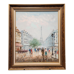 1960s After Caroline Burnett Vintage Impasto Painting