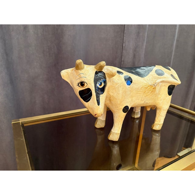 Paper Mache Cow, France, 1970s For Sale - Image 6 of 12
