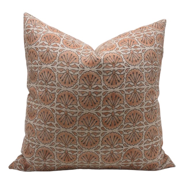 Vintage Block Print Decorative Cushion Cover- 12x20 Inch, Bijhni For Sale