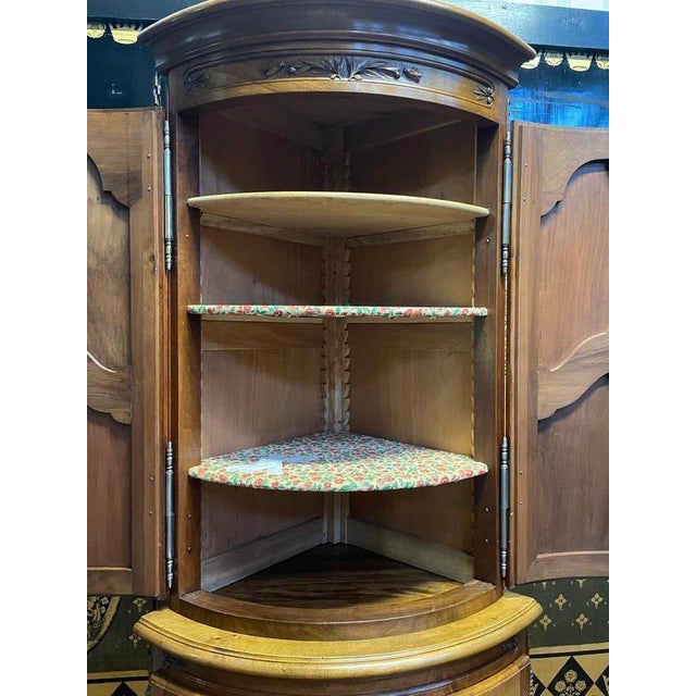Louis XV Style Provencal Corner Cabinet For Sale - Image 6 of 7
