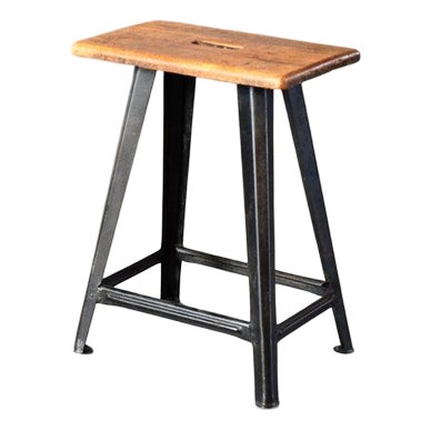 Industrial Factory Stool by Rowac, 1920s For Sale
