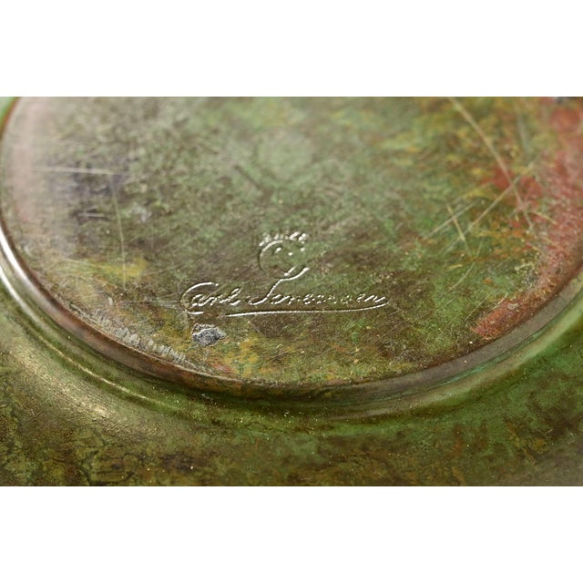 Carl Sorensen Art Deco Verdigris Bronze Centerpiece Bowl or Fruit Bowl For Sale - Image 10 of 12