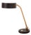 Black Painted Metal Table Lamp with Brass Rod and White and Black Metal Shade For Sale