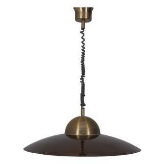 Vintage Italian Metal Rolling Chandelier, 1970s For Sale