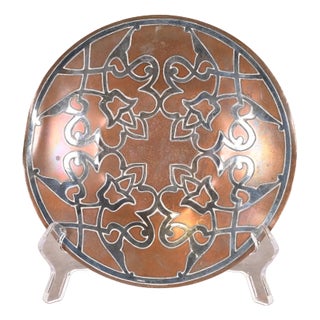 Heintz Arts & Crafts Sterling Silver on Bronze Plate For Sale