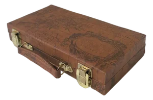Game Set Chess Checkers Backgammon and More in World Globe Portable Case