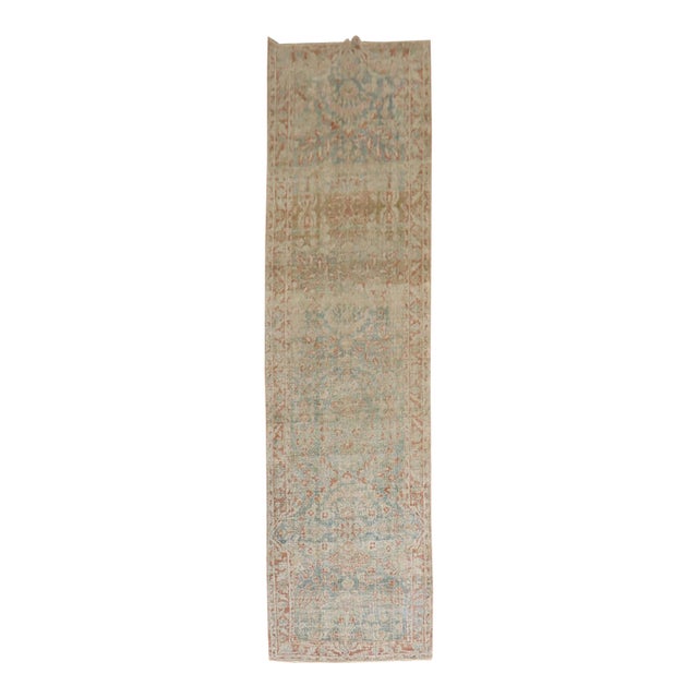 Wide Worn Antique Persian Sarouk Runner - 3'6" x 13'5" For Sale