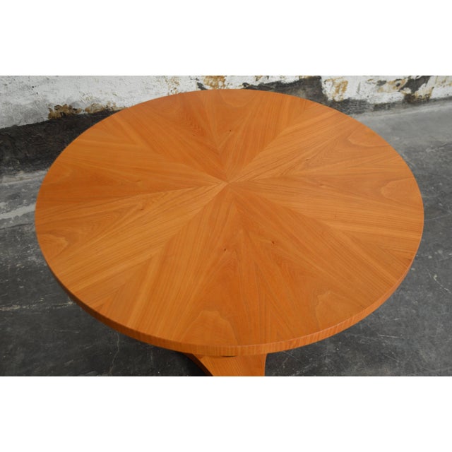 Swedish Art Deco Moderne Round Pedestal End or Side Table For Sale - Image 4 of 8