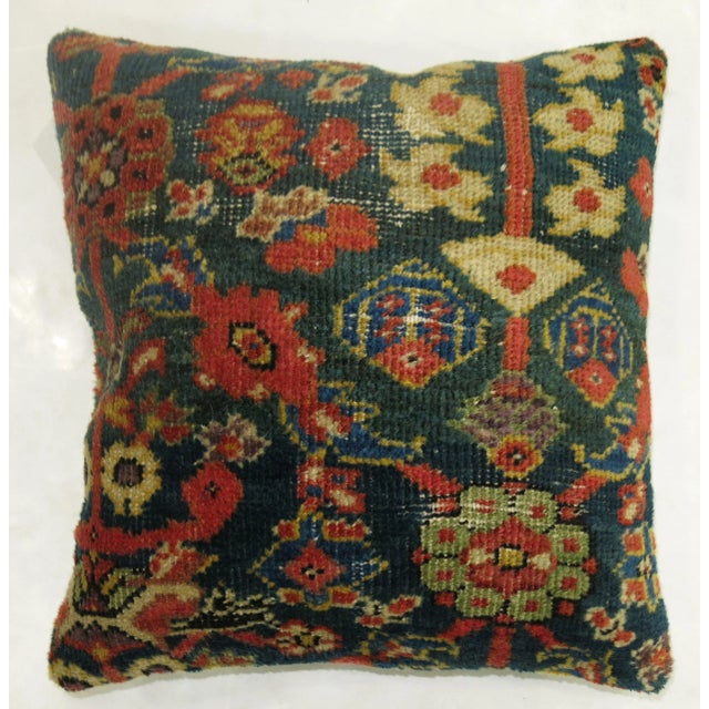 English Green Antique Mahal Pillow For Sale - Image 3 of 3
