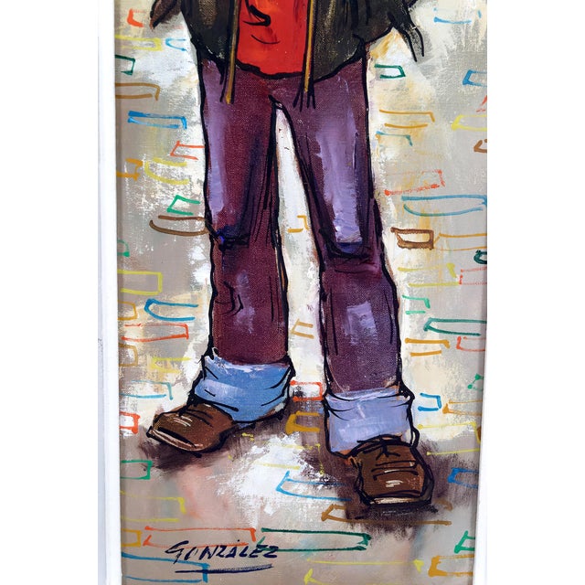 1970s Antonio Collado Gonzalez, Little Boy, 1970s, Oil Painting on Canvas For Sale - Image 5 of 8