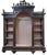 Carved Walnut Cabinet from Sellerio Giuseppe Milano For Sale
