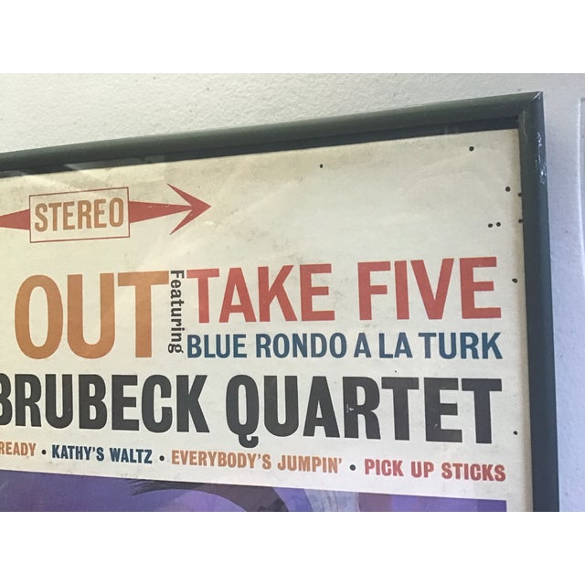 1960s Vintage Framed Dave Brubeck Quartet “Time Out” Album Wall Art For Sale - Image 5 of 6