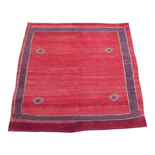 1960s Turkish Square Kilim Rug - 40"x44" For Sale