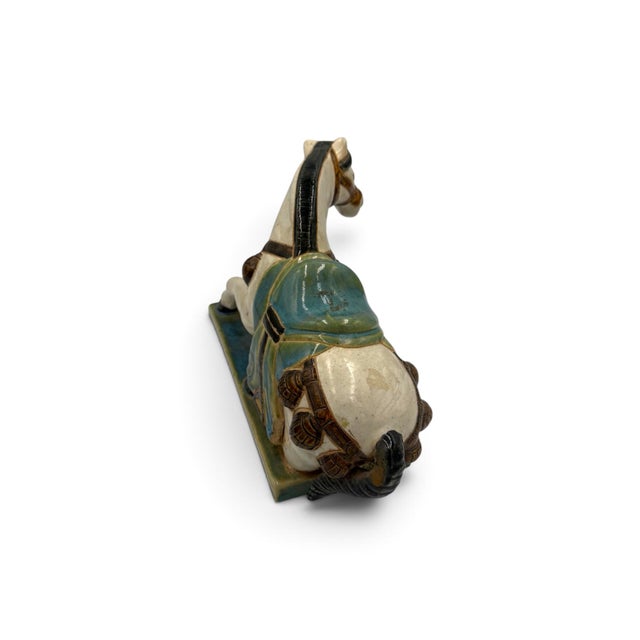 Set of Three Chinese Tang-Style Glazed Ceramic Horse Figures For Sale In Los Angeles - Image 6 of 15