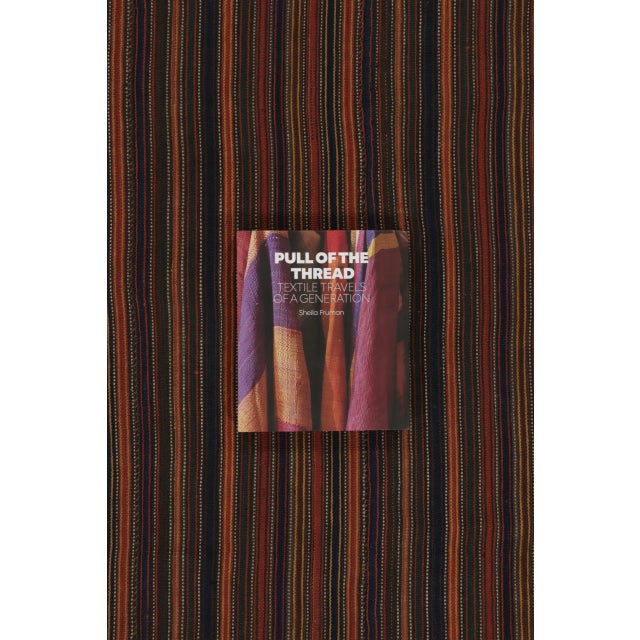 Textile Vintage Palas Bidjar Square Kilim in Brown & Red With Bold Stripes - Rug & Kilim For Sale - Image 7 of 10