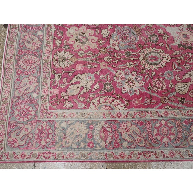 Early 20th Century Galerie Shabab Collection Early 20th Century Persian Tabriz Carpet For Sale - Image 5 of 8