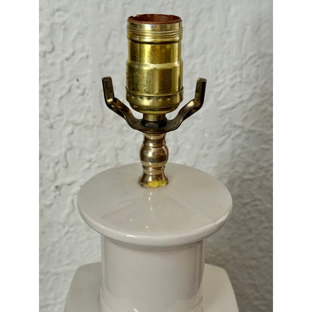 Metal Mid 20th Century Hollywood Regency Blanc De Chine Table Lamp For Sale - Image 7 of 8