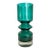 Tamara Aladin Hoop Teal Glass Vase / Finland Art Glass, MCM Riihimäki #1472 For Sale