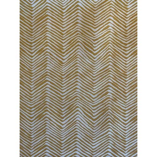 Quadrille / Alan Campbell Petite Zig Zag Linen Blend Fabric 2 Yards For Sale