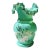 Fenton Art Glass Ruffle Rim Bud Vase Hand Painted Florals For Sale