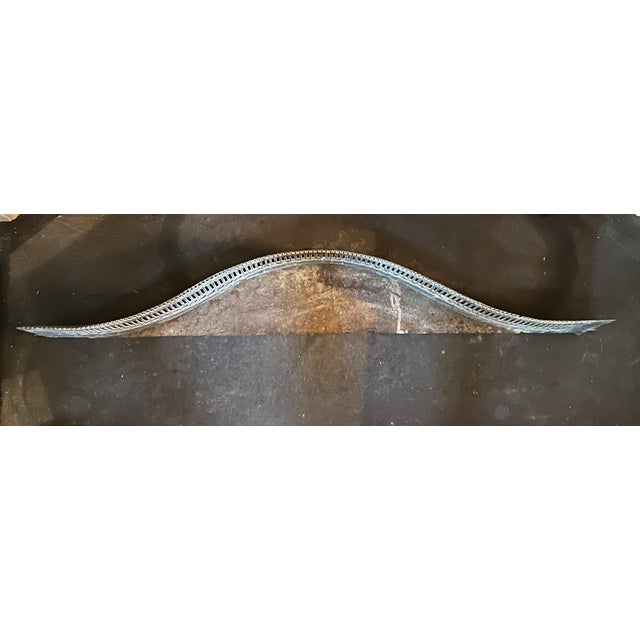 Brass Antique Early 19th Century English George III Brass Fireplace Hearth Fender for the Mantel Circa 1800 For Sale - Image 8 of 13
