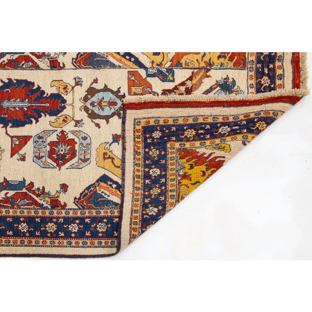 Persian Vintage Handmade Persian Sumakh Wool Rug With Allover Design For Sale - Image 3 of 10