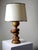Mid-Century Modern Vintage Scandinavian Style Table Lamp in Carved Turned Wood, 1960s For Sale - Image 3 of 16