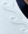 White Vintage Wave Design Aluminum Mirror For Sale - Image 8 of 14