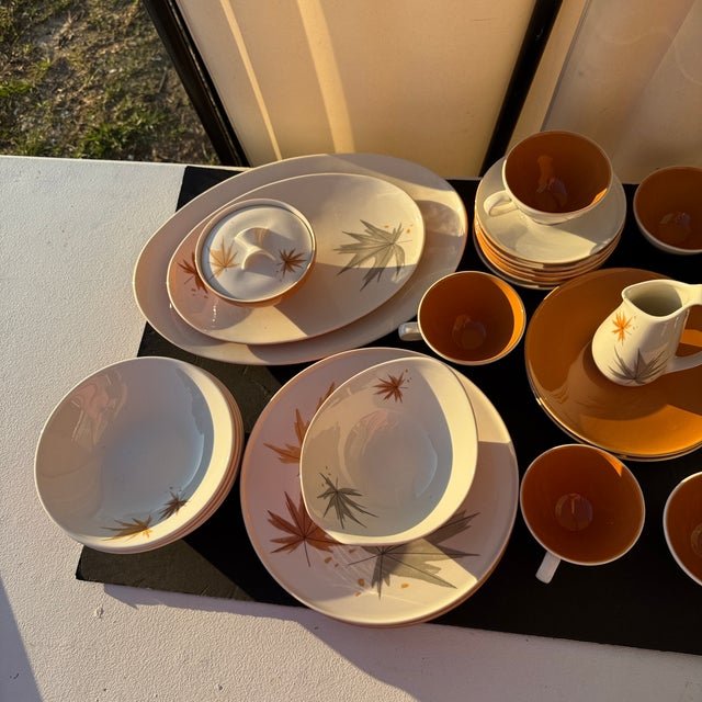 Ben Seibel Ben Seibel Iroquois Autumn Harvest Dinnerware- 30 Pieces For Sale - Image 4 of 12