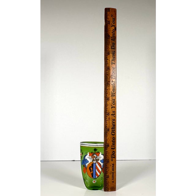 Late 19th Century Bohemian Heraldic Armorial Art Glass Pocket Beaker For Sale - Image 16 of 18