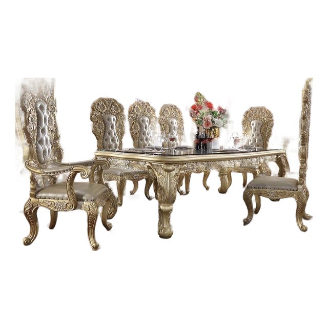 Casa Milano Bellagio 12-Piece Luxury Gold Dining Collection For Sale