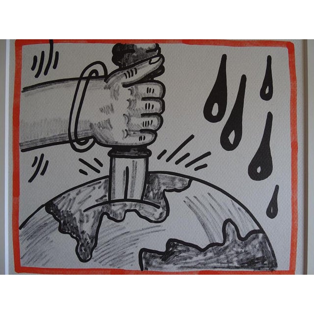 Keith Haring, Planet Earth, 1990, Lithograph For Sale - Image 4 of 6